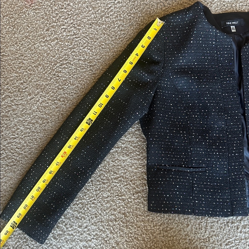 Nine West Textured Black Blazer - Picture 6 of 9